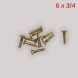 BRASS SCREW 6 X 3/4