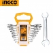 INGCO UBLE OPEN END SPANNER SET 6MM - 22MM SIZES