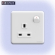 ORANGE ENIGMA 13A SOCKET OUTLET BS CLASSIC WHITE