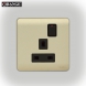 ORANGE SCINTILLA 13A SOCKET OUTLET GOLD MATTE