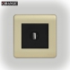 ORANGE SCINTILLA 2.1AMP 1 GANG TYPE - A USB CHARGER OUTLET GOLD MATTE