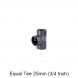 PVC EQUAL TEE SOCKET 25MM (3/4 inch)