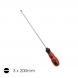 SCREW DRIVER R/H CR-V 3MM X 200MM(8 INCH) FLAT HEAD